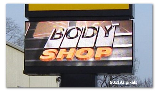 16mm LED signs body shop photo