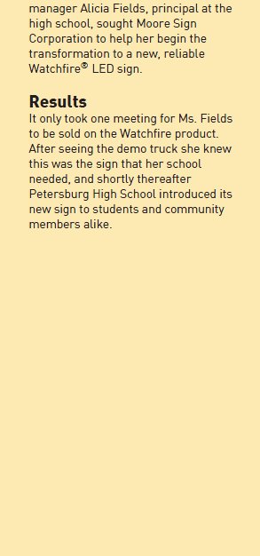 High School case study graphic